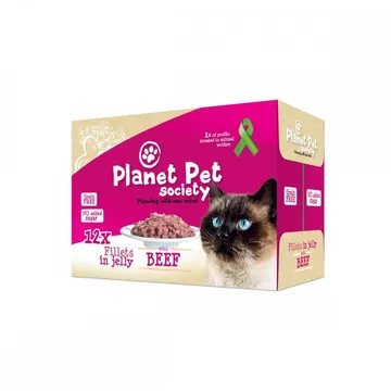 Planet Pet Society Nöt i Gelu00e9 12 x 85 g: En nöjsam för kattälskare