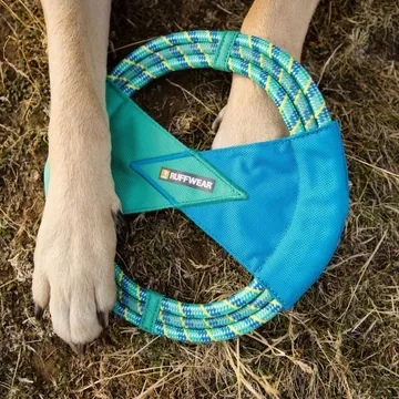 Ruffwear Pacific Ring Hundleksak Turkos: Tålig lek för starka hundar