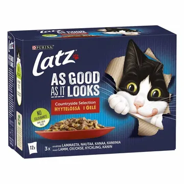 Latz As Good As It Looks Countryside Selection Gelu00e9 Multipack (12x85 g): En oemotståndlig fest för din katt