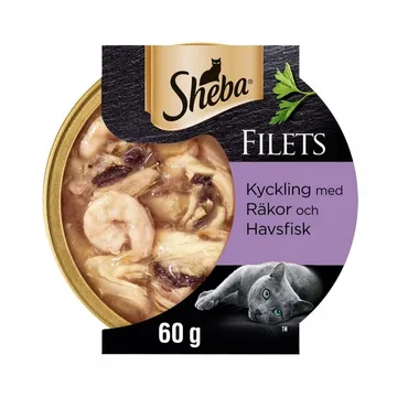 Lyxig Sheba Kyckling, Räka och Havsfisk i 60 g-portioner