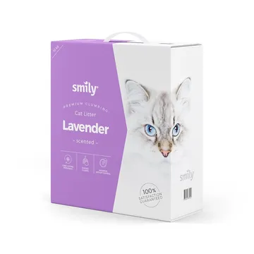 Smily Kattsand Lavendel (10 kg) - 99 % dammfritt och effektiv klumpbildning