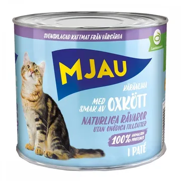 Mjau Patu00e9 med Oxkött 635 g: En delikatess för kräsna katter