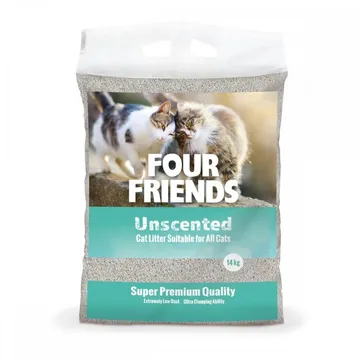 FourFriends Oparfymerad Kattsand 14 kg: Effektiv och Dryg Kattsand