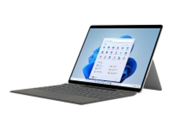 Microsoft Surface Pro Signature Keyboard - Tangentbord - med pekplatta, accelerometer, Förvarings- och laddningsfack för Surface Slim Pen 2 - QWERTY - internationell engelska - platina - kommersiell - med Slim Pen 2 - för Surface Pro 8