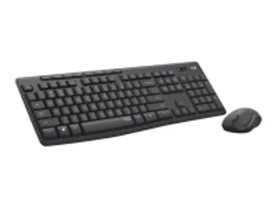 Logitech MK295 Silent - Sats med tangentbord och mus - trådlös - 2.4 GHz - hela norden - grafit