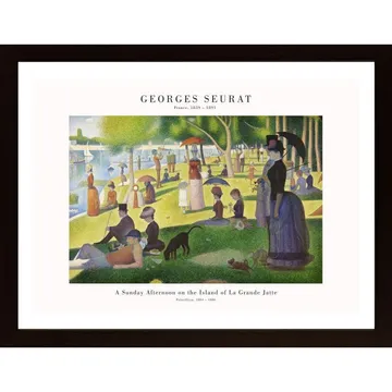 Sunday Afternoon Poster: Georges Seurat's Pointillist Masterpiece