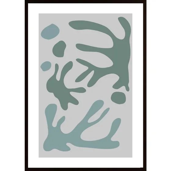 Seaweed Teal No 1 Poster