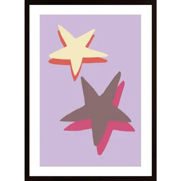 Lilac Star Poster: Abstrakt konst med stjärnformade liljeklusters