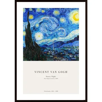 Konstvärket Starry Night 1889 som Poster