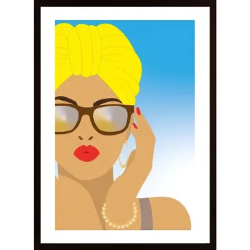 Lady With Sunglasses Poster | Stilrent tillägg för ditt vardagsrum