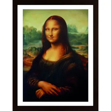 Reproduction Of Painting Mona Lisa Poster: En tidlös konststil som väcker inlevelse