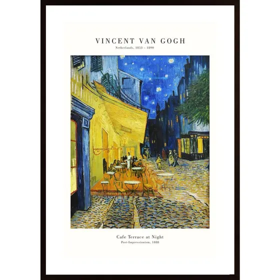 Terrace At Night Poster