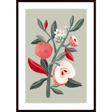 Flaming Garden #9 Poster: En Fängslande Tavla Med Blommor Och Feer