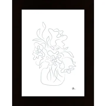 Flower Bouquet Sketch Poster: En konstnärlig hyllning till naturens skönhet