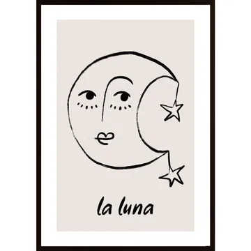 La Luna Poster: Intergalaktisk elegans för rymdentusiaster