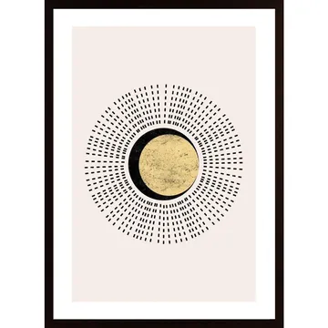 Sun #1 Poster: Minimalistisk konst med solmotiv