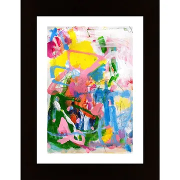 Abstrakt konstverk: Marisol Evora #3 skapar en färgglad atmosfär i ditt hem