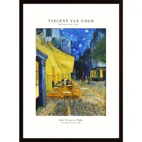 Terrace At Night Poster