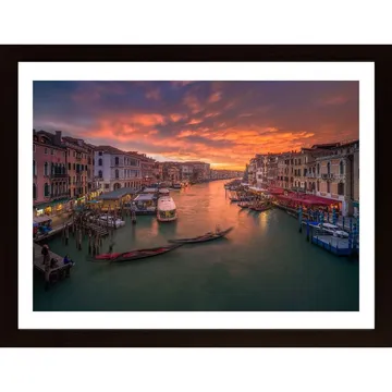 Grand Canal At Sunset poster: Ett tidlöst fönster mot Venedig