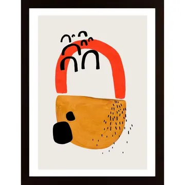 Orange Arch Poster: Abstrakt och färgglad