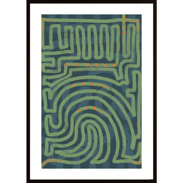 Labyrinth By Ritlust Poster - Högkvalitativ, Tidlösbeständig Konst