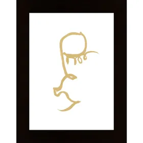 Half Face Gold Poster