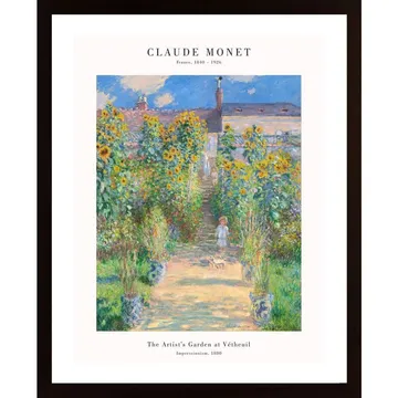Posters med Motiv Av Claude Monets Trädgård I Vetheuil