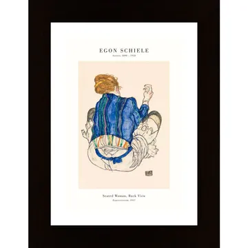 Schiele-Seated Woman Poster: En iconic expressionistisk tavla