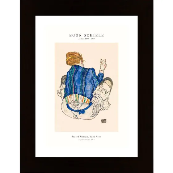 Schiele-Seated Woman Poster