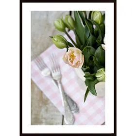 Tulip Bouquet With Forks Poster