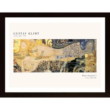 Wasserschlangen I Poster: En ikonisk målning av Gustav Klimt