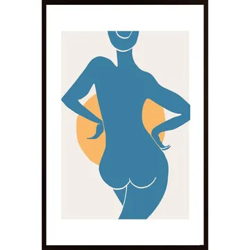 Blue Woman Poster: Ett Slående Konstköp För Ditt Hem