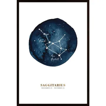 Zodiac Schütze Poster: Ett konstverk för stjärnskådare