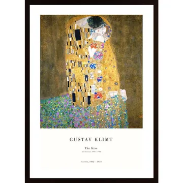 Klimt - The Kiss Poster: Konstverk i Nyanser av Guld