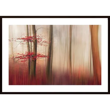 Red Leaves Poster - ett konstverk som fångar naturens skönhet