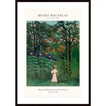 Exotic Forest Poster - Surrealistiskt Måleri Möter Henri Rousseau