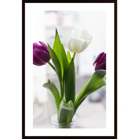 Tulip Bouquet In Vase Poster