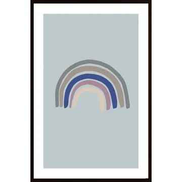 Rainbow Blue Poster - en känsla av frihet och abstrakt elegans