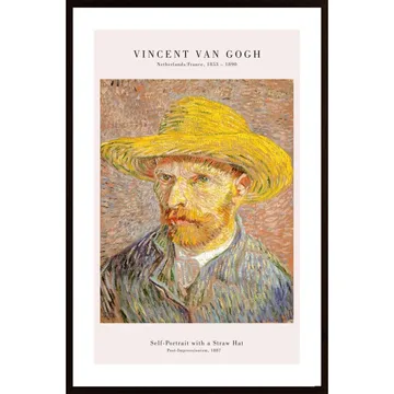 Portrait Strohhut Poster: ett underbart konstverk av van Gogh | Jiroy