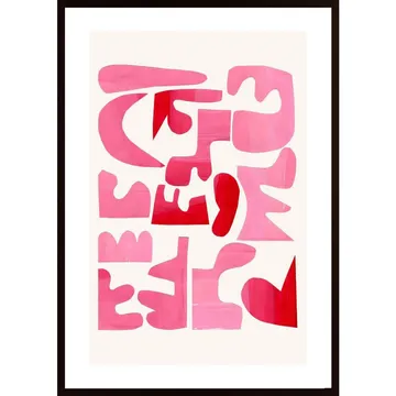 Pink Kiss Poster: En vacker abstrakt design