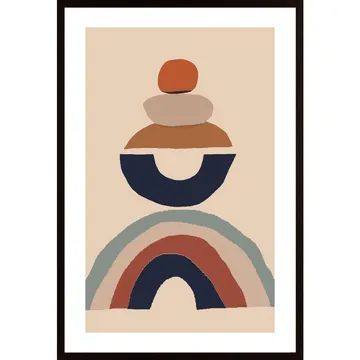 Modern minimalistisk Abstrakt Poster: En hyllning till skandinavisk design