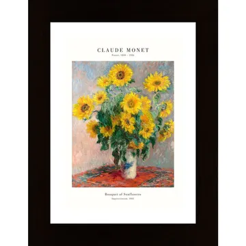 Monet - Sonnenblumen Poster: Försköna den ikoniska impressionismen på väggen