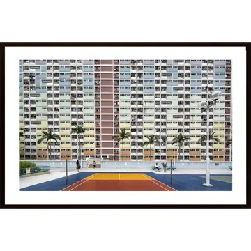 Choi Hung Estate Poster: En Arkitektonisk Pårlins Tryckt på Kvalitetspapper