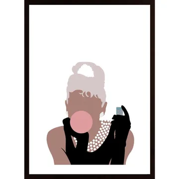 Bubblegum Girl Poster: L&auml;gg till ett s&ouml;tt konstverk till ditt rym