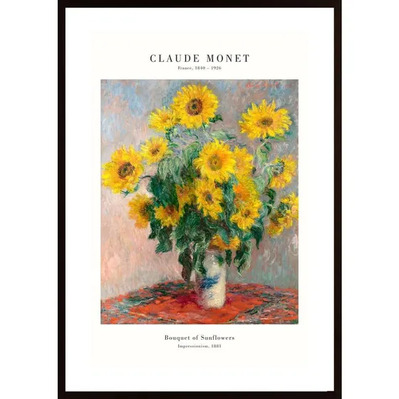Monet - Sonnenblumen Poster