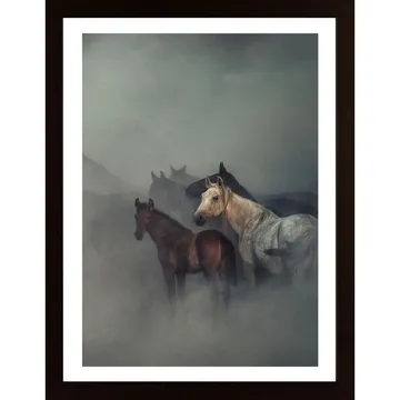 The Lost Horses Poster: En Konstnärlig Illustration Av Huseyin Taşkın