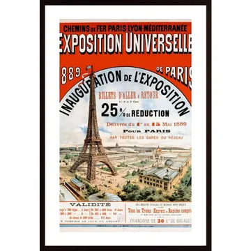 Expo 1889 Paris -poster: En hyllning till Eiffeltornets invigning