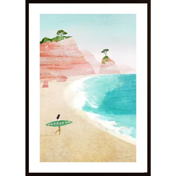 Surf Beach Poster - En Hyllning till 60-talets Strandkultur