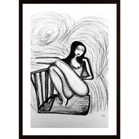 Naked Girl On A Sofa Poster