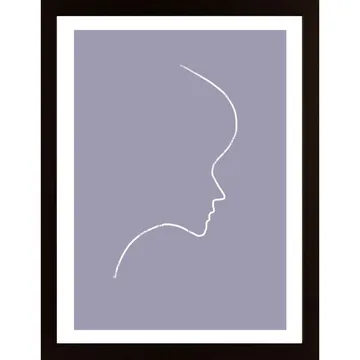 Profile White Poster: En Minimalistisk Touch till Ditt Hem